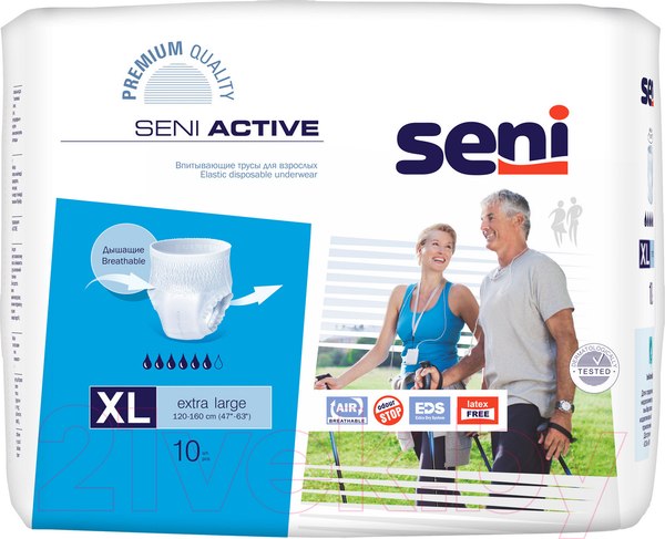 Изображение товара Трусы впитывающие для взрослых Seni Active Extra Large (10шт)