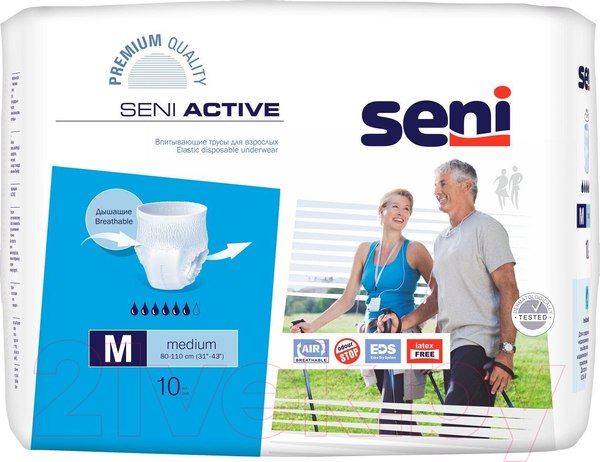 Изображение товара Трусы впитывающие для взрослых Seni Active Medium (10шт)
