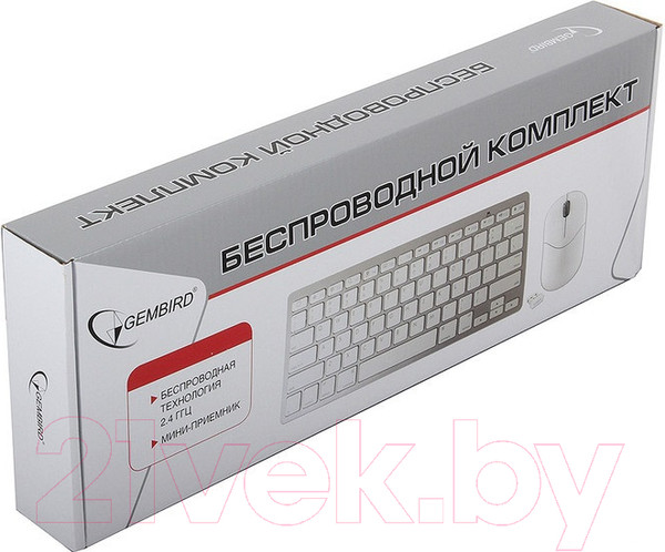 Изображение товара Комплект клавиатура и мышь Gembird KBS-7001