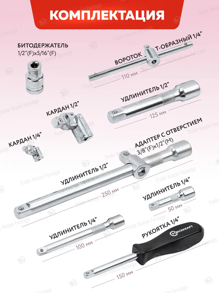 Изображение товара Универсальный набор инструментов ForceKraft FK-41082-5 (16211)