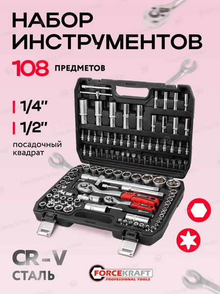 Изображение товара Универсальный набор инструментов ForceKraft FK-41082-5 (16211)