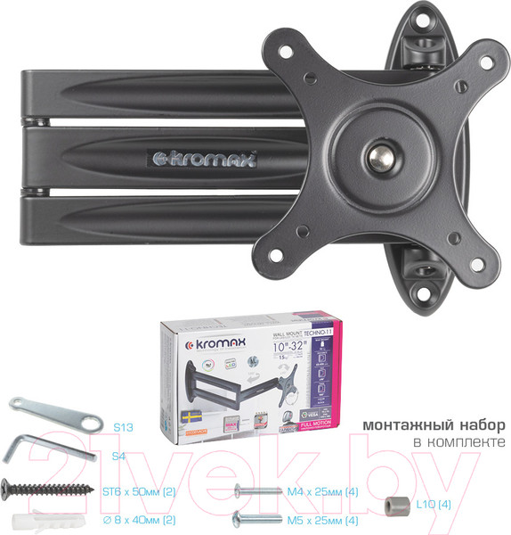 Изображение товара Кронштейн для телевизора Kromax Techno-11 (черный)