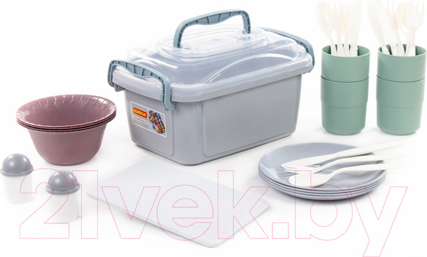 Изображение товара Набор пластиковой посуды Полесье №5 / 59147 (27пр)