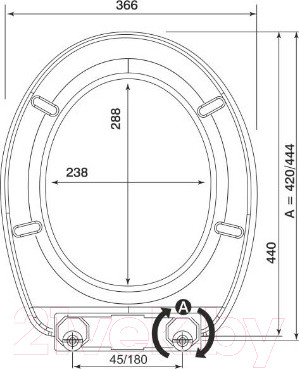 Изображение товара Сиденье для унитаза Bisk Lilia Foto 04154 (океан)