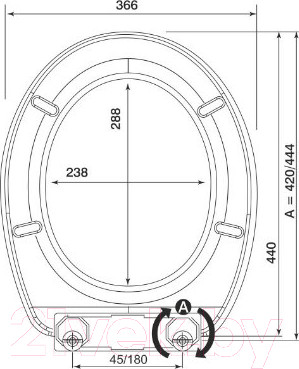 Изображение товара Сиденье для унитаза Bisk Lilia 80302 (белый)