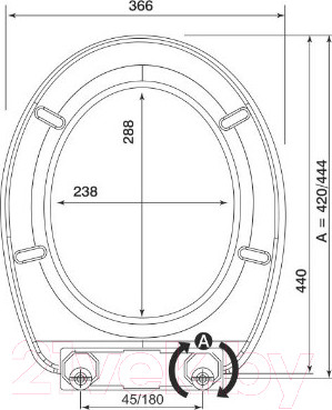 Изображение товара Сиденье для унитаза Bisk Lilia 80312 (бежевый)