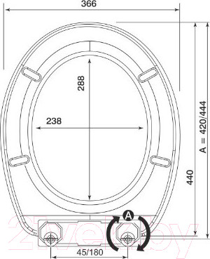 Изображение товара Сиденье для унитаза Bisk Lilia Foto 80378 (рыба)