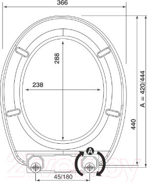 Изображение товара Сиденье для унитаза Bisk Lilia Foto 80380 (остров)