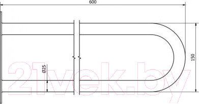 Изображение товара Поручень Bisk Pro 05499 (хром)