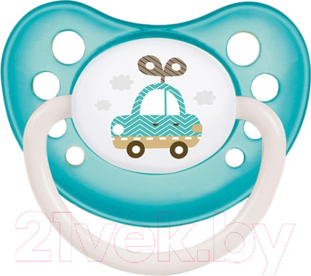 Изображение товара Пустышка Canpol Toys латексная анатомическая 6-18мес / 23/260 (голубой, со светящимся колечком)