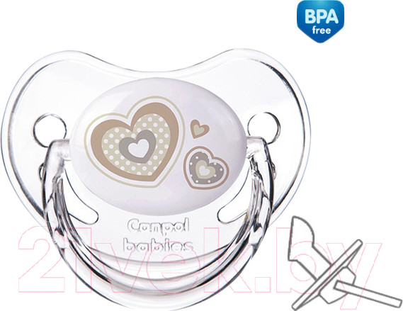 Изображение товара Пустышка Canpol Newborn Baby силиконовая анатомическая 6-18мес / 22/566 (бежевый)