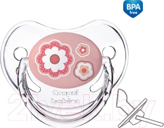 Изображение товара Пустышка Canpol Newborn Baby силиконовая анатомическая 6-18мес / 22/566 (розовый)