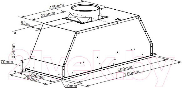 Изображение товара Вытяжка скрытая Maunfeld Crosby Light 70 (нержавеющая сталь)