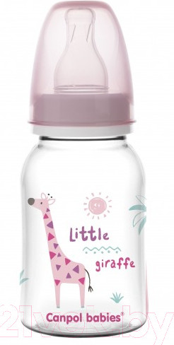 Изображение товара Бутылочка для кормления Canpol 3+ / 59/100 (120мл, розовый)