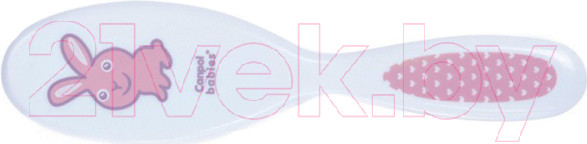 Изображение товара Набор для ухода за волосами детский Canpol Щетка для волос мягкая и расческа / 2/417 (белый/розовый)