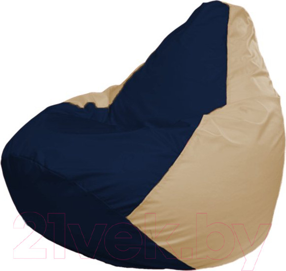 Изображение товара Бескаркасное кресло Flagman Груша Мега XXXL Г3.1-42 (темно-синий/светло-бежевый)