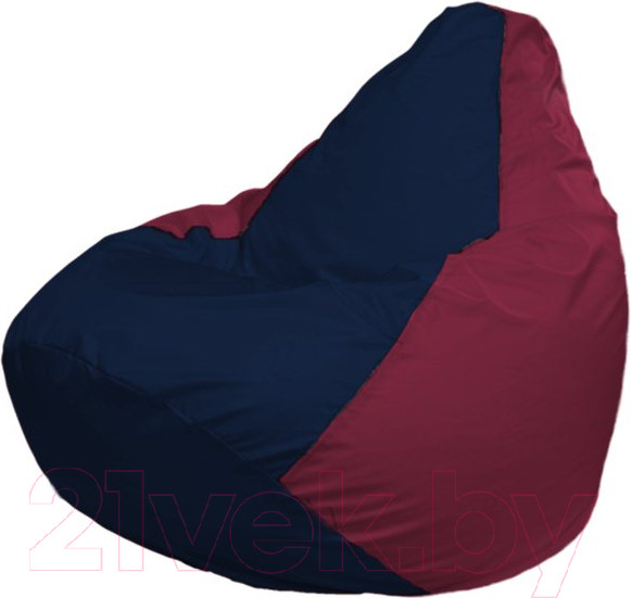 Изображение товара Бескаркасное кресло Flagman Груша Мега XXXL Г3.1-49 (темно-синий/бордовый)