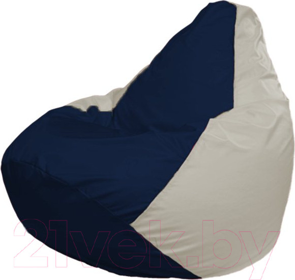 Изображение товара Бескаркасное кресло Flagman Груша Мега XXXL Г3.1-51 (темно-синий/белый)