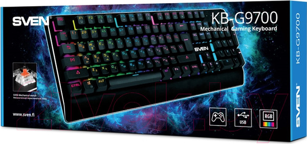 Изображение товара Клавиатура Sven KB-G9700 (черный)