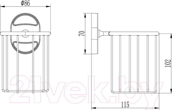 Изображение товара Держатель для освежителя воздуха Ledeme L1928-1 (хром)