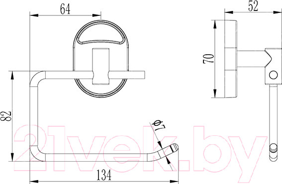 Изображение товара Держатель для туалетной бумаги Ledeme L3303-3