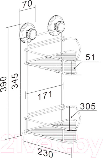 Изображение товара Полка для ванной Ledeme L3728-2