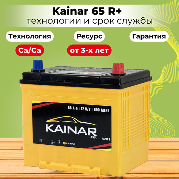 Изображение товара Автомобильный аккумулятор Kainar Asia JR+ / 062 22 40 02 0131 10 11 (65 А/ч)
