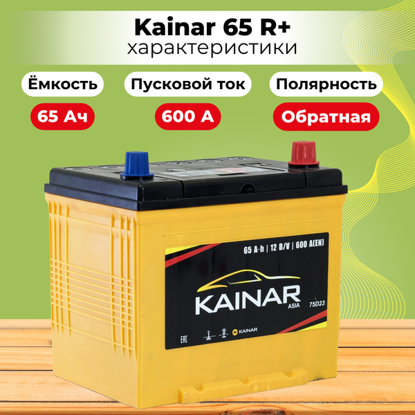 Изображение товара Автомобильный аккумулятор Kainar Asia JR+ / 062 22 40 02 0131 10 11 (65 А/ч)