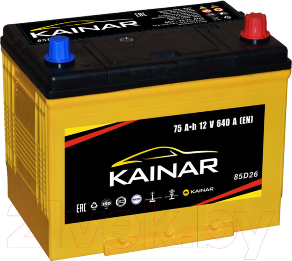 Изображение товара Автомобильный аккумулятор Kainar Asia JR+ / 070 20 38 02 0031 10 11 0 L (75 А/ч)