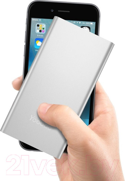 Изображение товара Портативное зарядное устройство Yoobao Air A1 (серебристый)