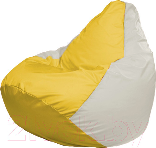 Изображение товара Бескаркасное кресло Flagman Груша Мега XXXL Г3.1-266 (желтый/белый)