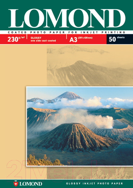 Изображение товара Фотобумага Lomond А3, 230 г/м, 50 л. / 0102025 (глянцевая)