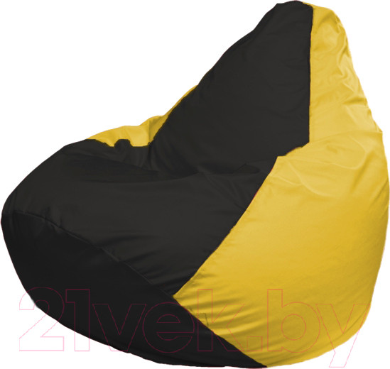 Изображение товара Бескаркасное кресло Flagman Груша Мега XXXL Г3.1-396 (черный/желтый)