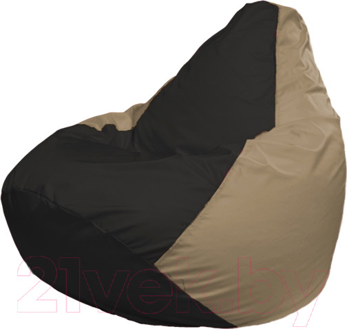 Изображение товара Бескаркасное кресло Flagman Груша Мега XXXL Г3.1-405 (черный/темно-бежевый)