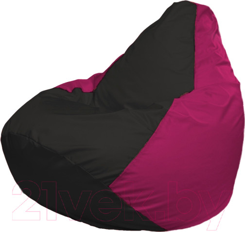 Изображение товара Бескаркасное кресло Flagman Груша Мега XXXL Г3.1-407 (черный/фуксия)