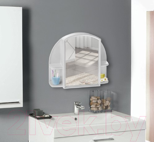 Изображение товара Шкаф с зеркалом для ванной Berossi Орион АС 11801000 (снежно-белый)