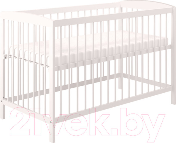 Изображение товара Детская кроватка Polini Kids Simple 101 (белый)