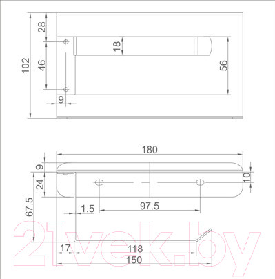 Изображение товара Держатель для туалетной бумаги Ledeme L5503-4