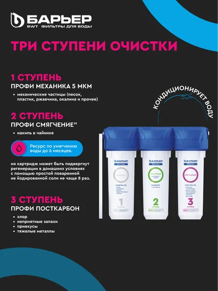 Изображение товара Фильтр под мойку БАРЬЕР Профи Hard