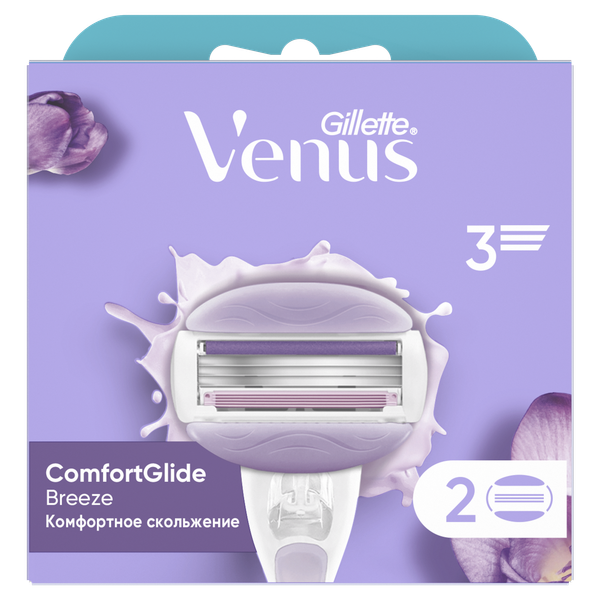 Изображение товара Набор сменных кассет Gillette Venus Breeze (с гелем, 2шт)