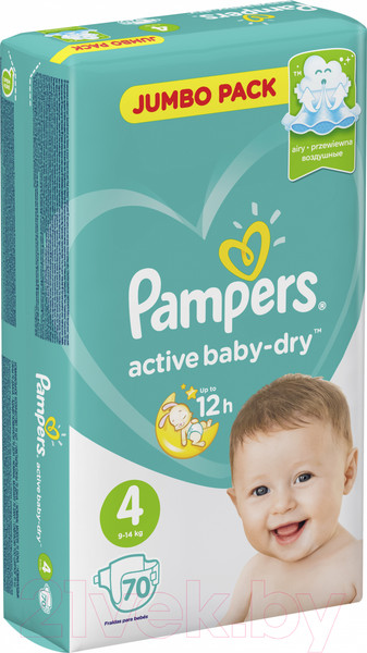 Изображение товара Подгузники детские Pampers Active Baby-Dry 4 Maxi (70шт)