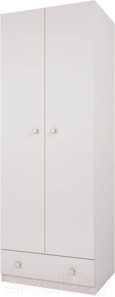 Изображение товара Шкаф Polini Kids Simple двухсекционный с 1 ящиком / 0001302.9 (белый)