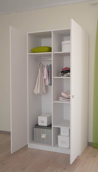 Изображение товара Шкаф Polini Kids Simple двухсекционный (белый)