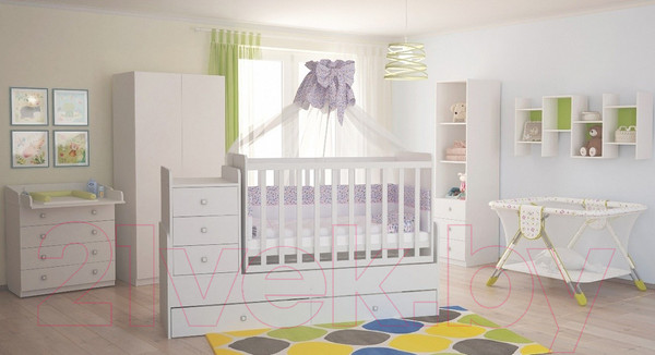 Изображение товара Шкаф Polini Kids Simple двухсекционный (белый)