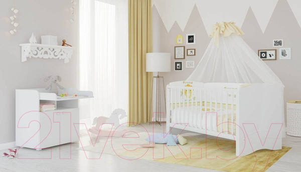 Изображение товара Шкаф Polini Kids Simple двухсекционный (белый)