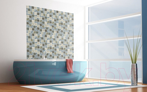 Изображение товара Панель ПВХ Grace Мозаика Морской бриз (955x480x3.5мм)