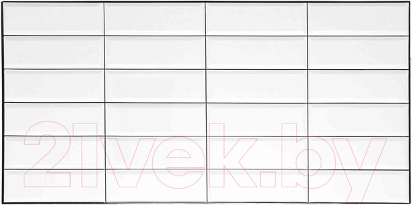 Изображение товара Панель ПВХ Grace Принтформ Плитка Белая черный шов