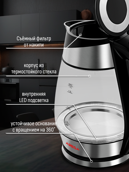 Изображение товара Электрочайник Aresa AR-3441
