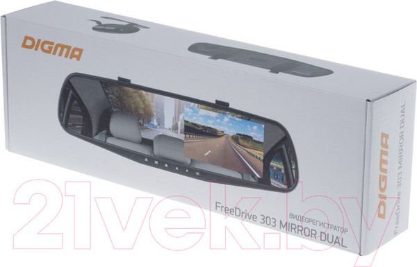 Изображение товара Видеорегистратор-зеркало Digma FreeDrive 303