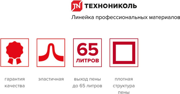 Изображение товара Пена монтажная Технониколь Maximum 65 профессиональная зимняя (0.99кг)